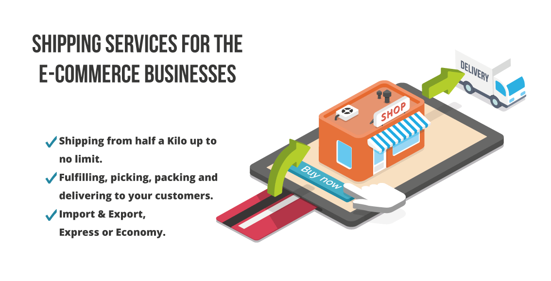 Transport services for e-commerce: Import & Export, Air & Sea, Express & Economy. All over the world, From half a kilo up to no limit. From fulfillment, to picking, packing, labeling, clearing thru customs and delivering to final door.